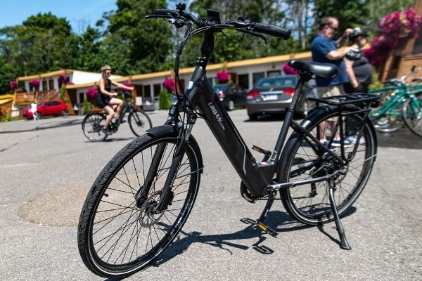 vélo électrique à l'île d'Orléans
